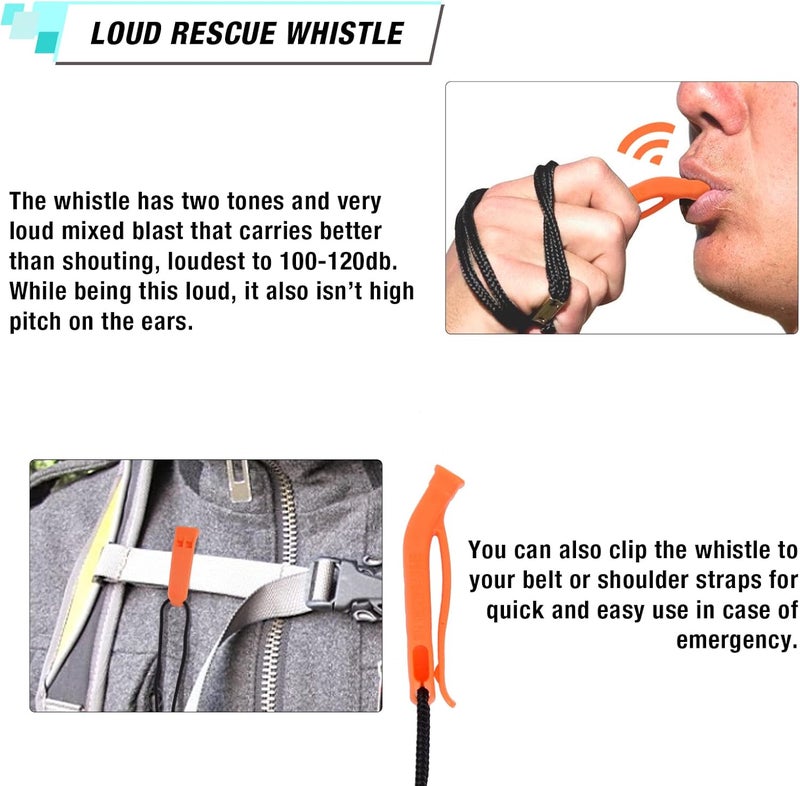 sf. Ice Picks for Ice Fishing Safety Picks Awls with Emergency Whistle with Lanyard Breaking Tools Accessories for Rescue Signaling Skating, Skiing, Sledding or Walking on Ice. - Image 3